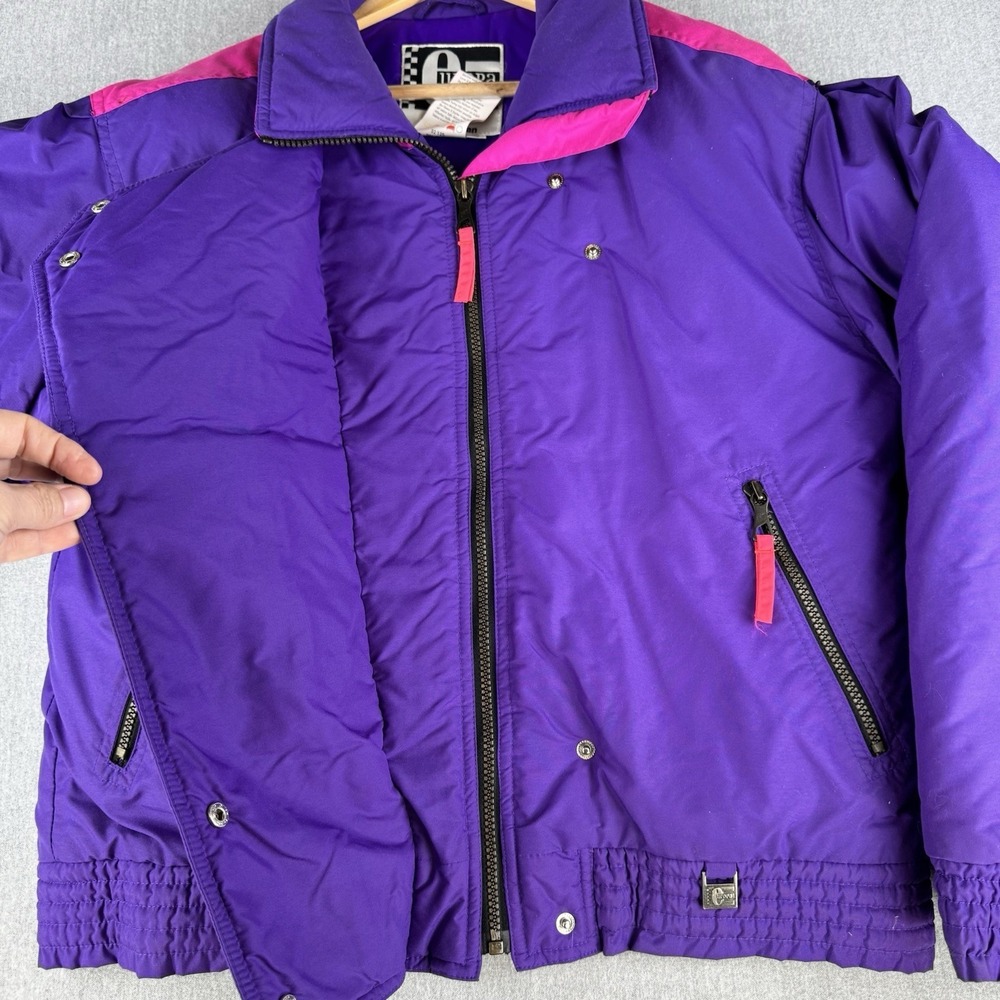 Vintage Helly Hansen Europa Ski Jacket Purple Pink Sz 12 Made Korea 90s - Picture 6 of 16